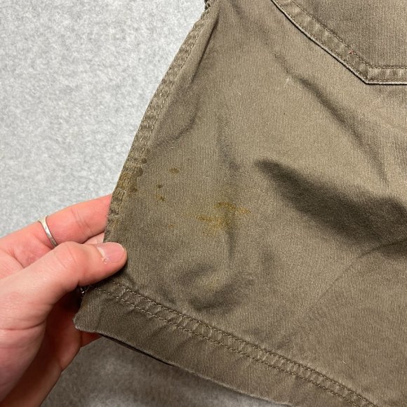 Duluth Trading Shorts Womens 12 Brown Bermuda Canvas Outdoor Stain 29 Waist - Picture 4 of 9